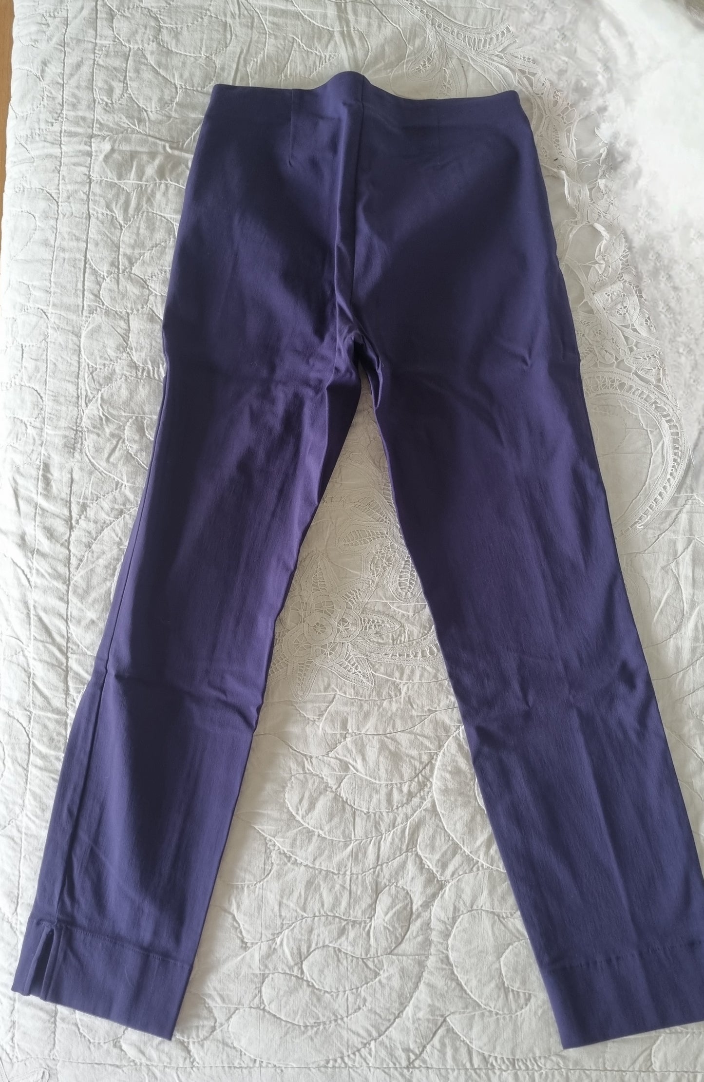 purple-blue elastic pants